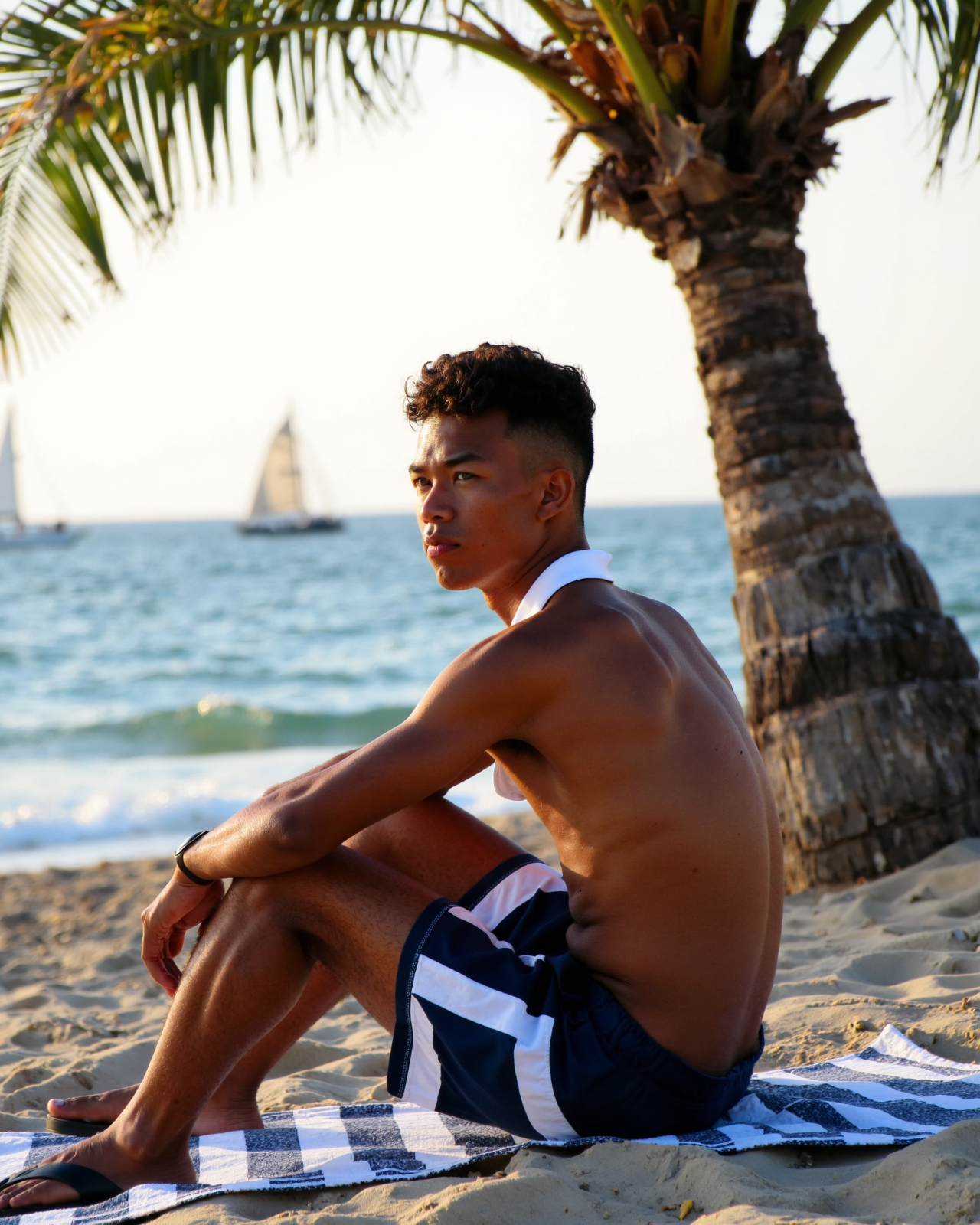 Template example Beach Escape 3 (male)
